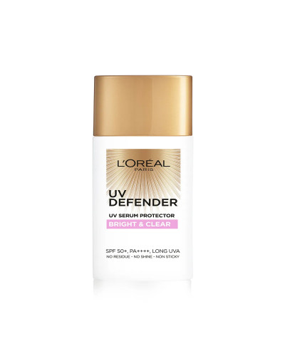 L'Oreal Paris UV Defender Serum Protector Sunscreen Bright and Clear SPF 50+ PA++++, 50ml