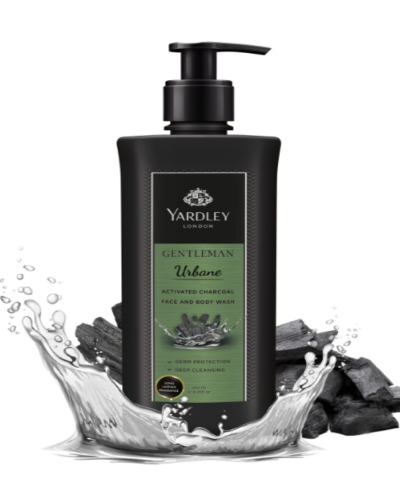 Yardley London GENTLEMAN Urbane Activated Charcoal Face & Body Wash, 250ml