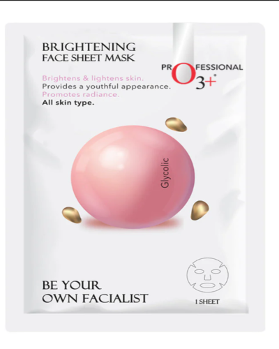 O3+ Brightening Face Sheet Mask With Glycolic, 30gm