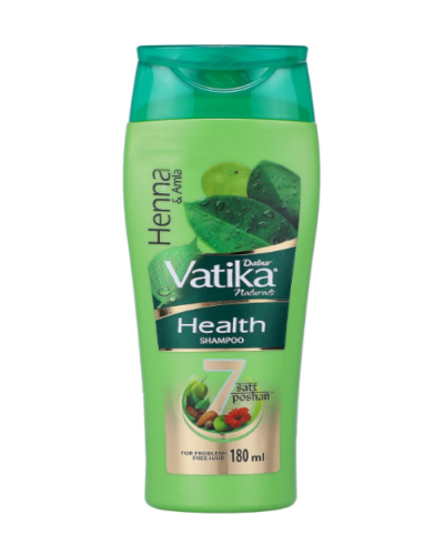 Dabur Vatika Health Shampoo With Heena & Amla, 180ml