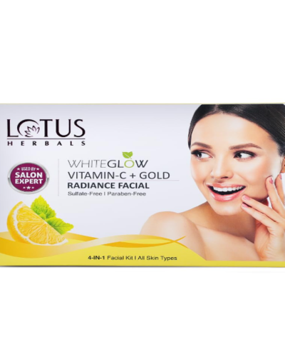 Lotus Herbals Whiteglow Vitamin C + Gold Radiance Facial Kit, Single, 228gm