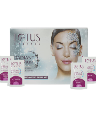 Lotus Herbals Radiant Diamond Cellular Radiance Salon Grade Single Facial Kit, 37gm