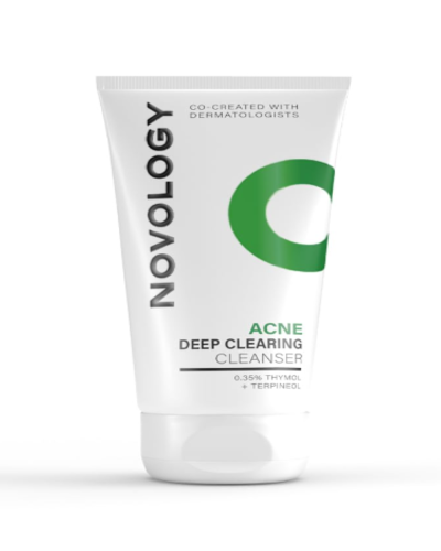 Novology Acne Deep Clearing Cleanser With 0.35% Thymol + Terpineol For Oily & Acne Prone Skin, 150gm