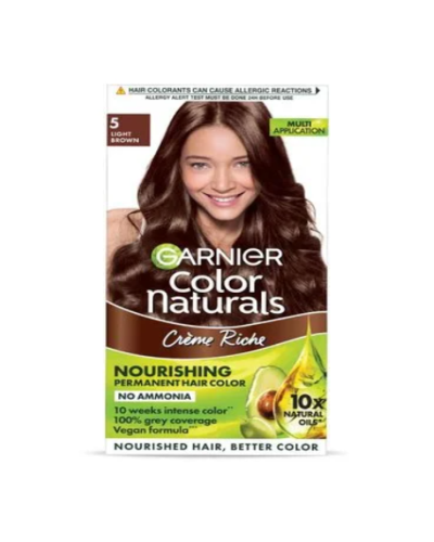 Garnier Color Naturals 5 Light Brown Hair Color, 70ml+60g