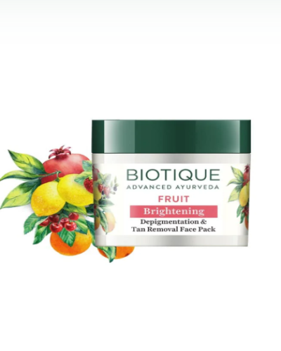 Biotique Fruit Brightening Depigmentation & Tan Remova Face Pack, 75gm