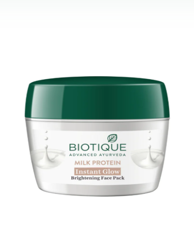 Biotique Milk Protein Instant Glow Brightening Face Pack, 50gm