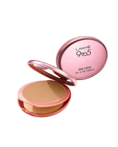 Lakme 9 To 5 Dual Finish Wet & Dry Compact, 9gm