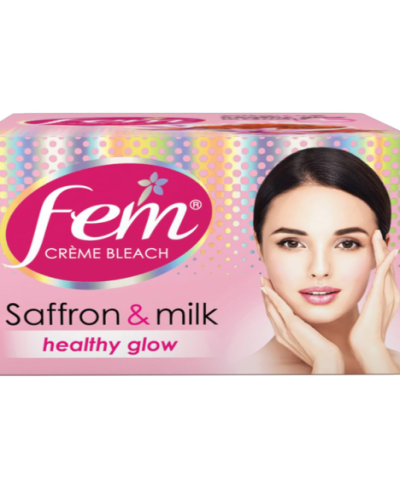 Fem Creme Bleach Saffron & Milk Healthy Glow, 64gm