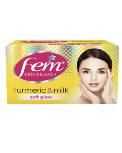 Fem Creme Bleach Turmeric & Milk Soft Glow, 24gm